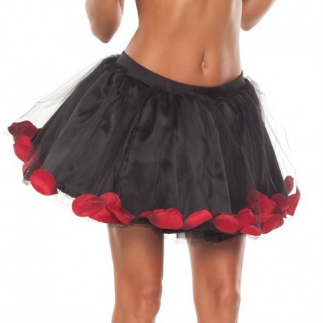 Petticoat zwart met rood